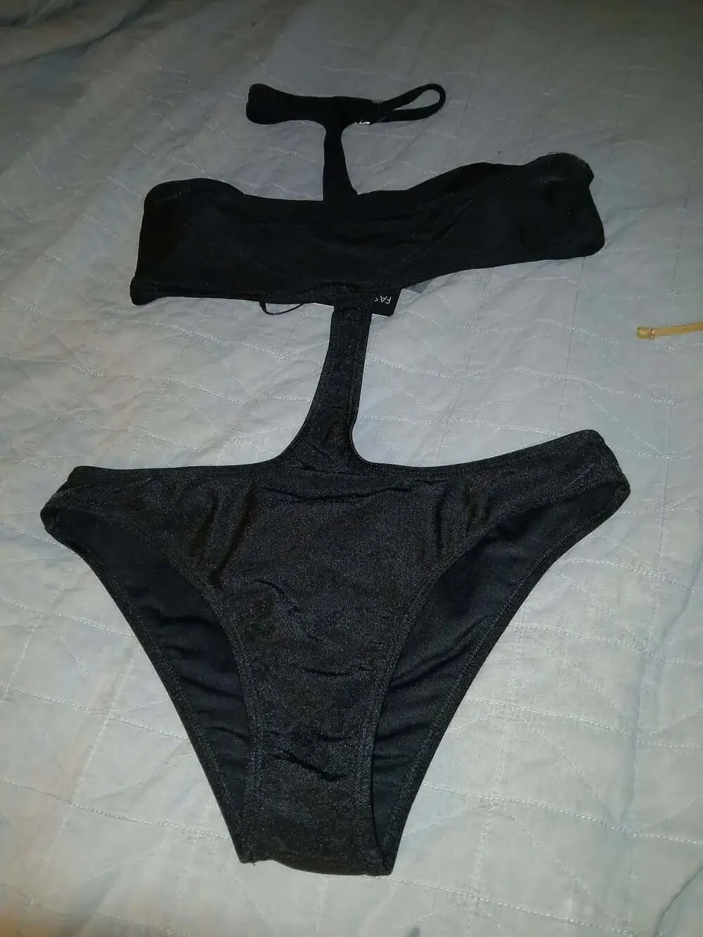 Avon ,Black Cutout One-Piece Swimsuit